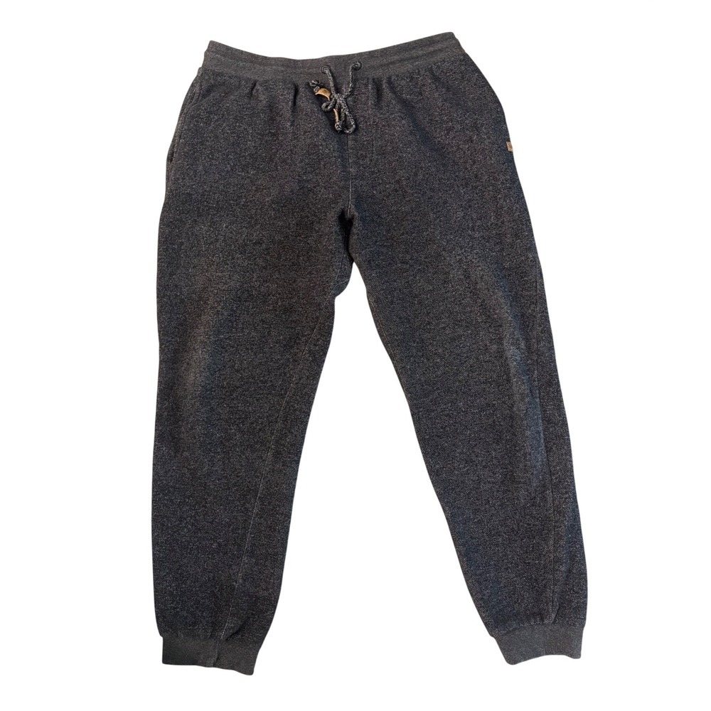 Tentree Mens XL Joggers Charcoal Grey Heather Sweatpants Cork Trim Drawstring